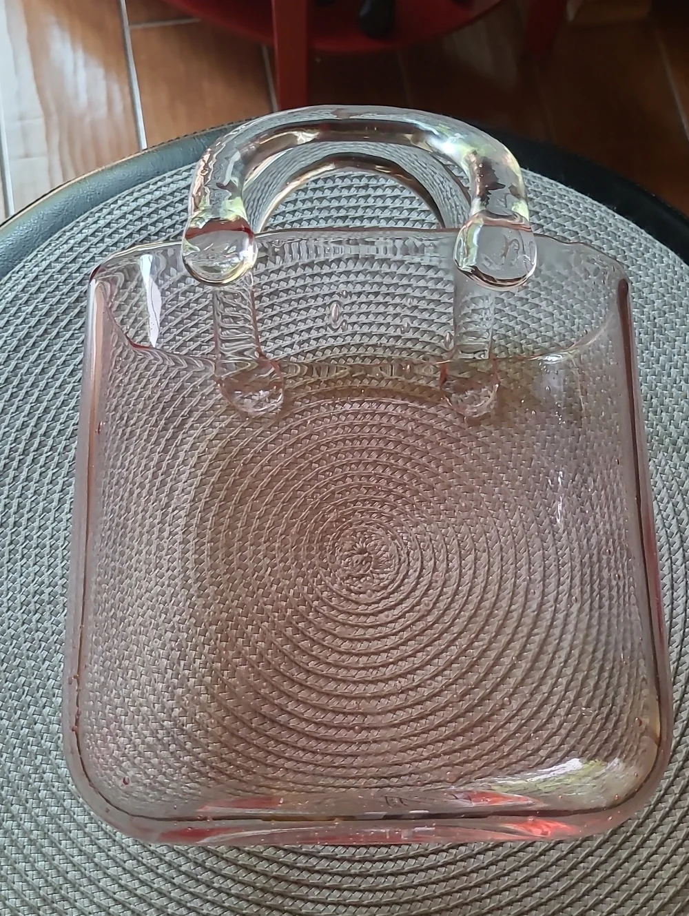 Bubbled Glass Handbag Vase